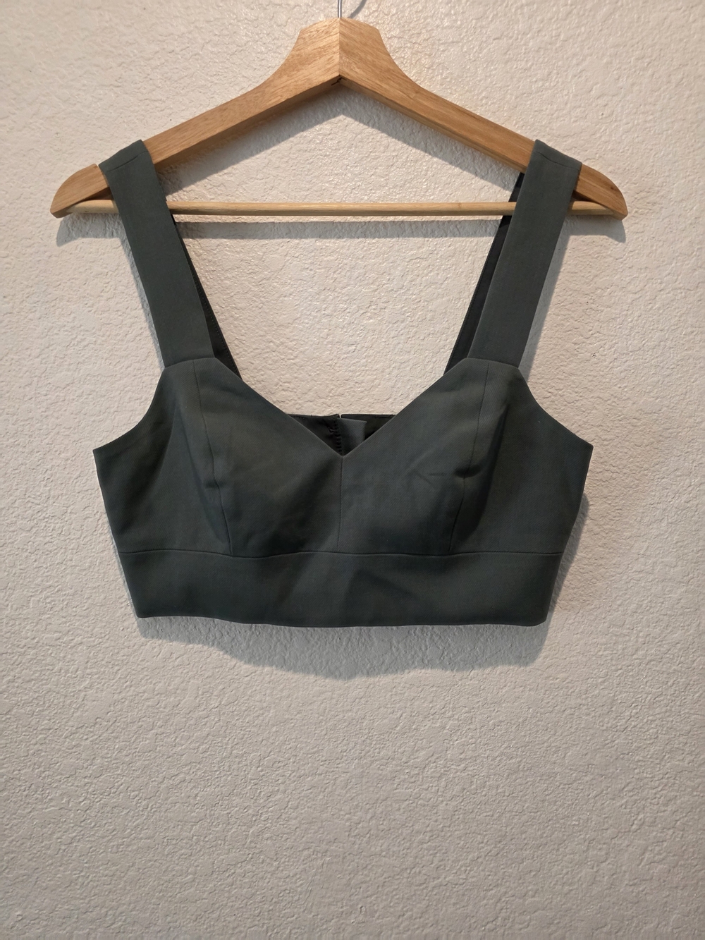 Madewell Olive Bustier Crop Camisole with Wide Straps